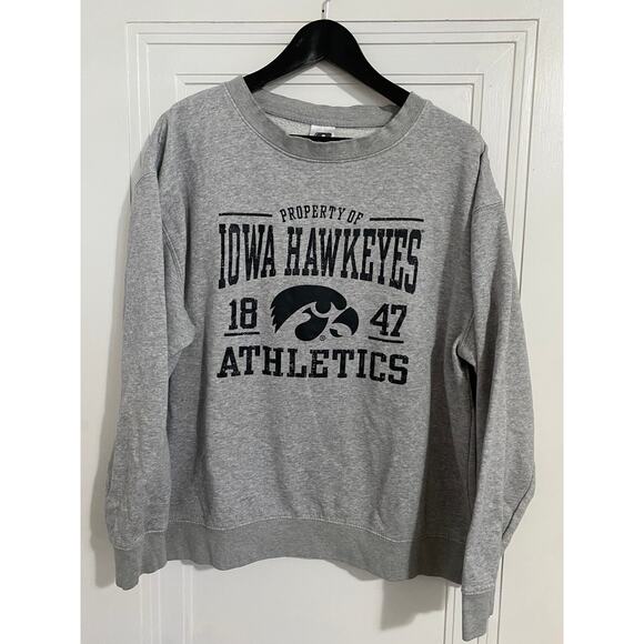 Iowa Hawkeyes Gray College Crewneck Sweatshirt Men's Size XL - Picture 1 of 5